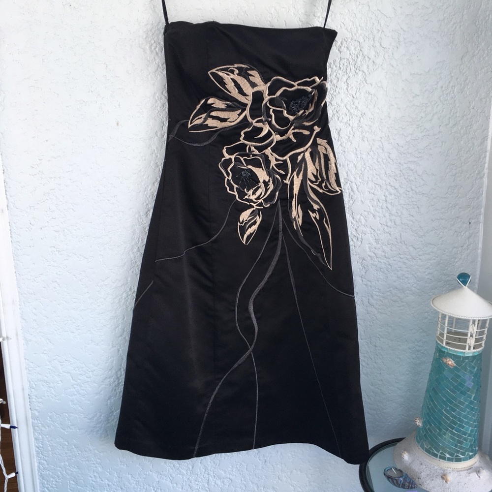 Strapless White House Black Market Dress